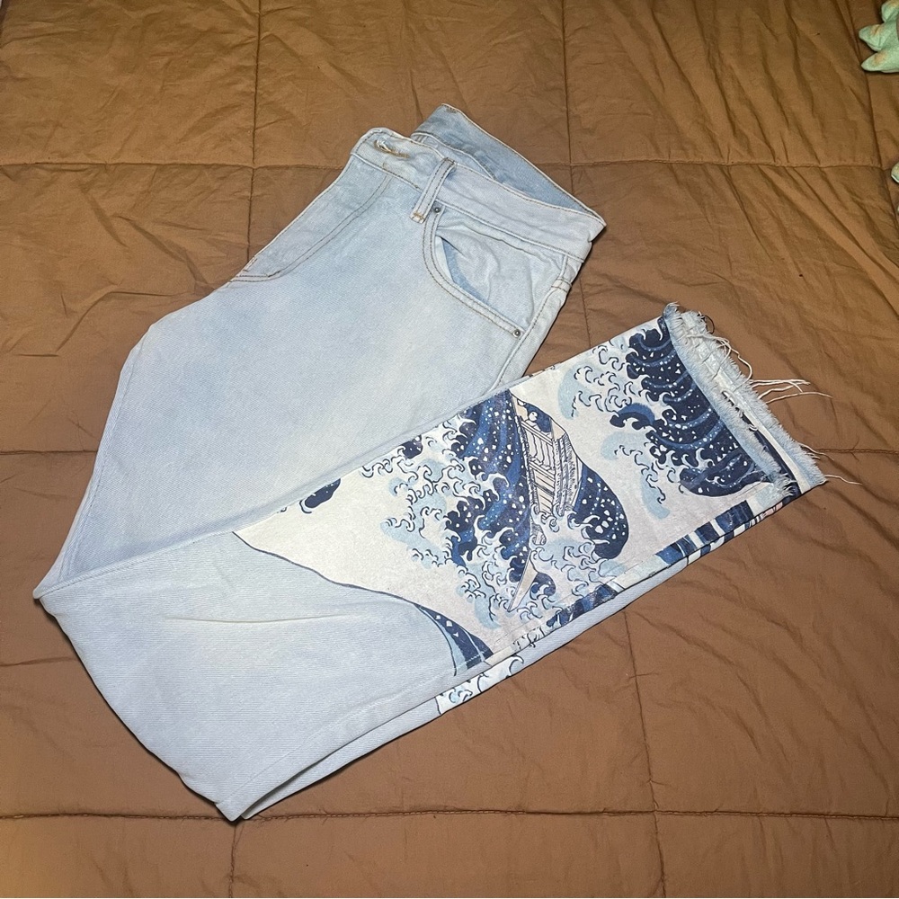 Wave painting jeans MNML